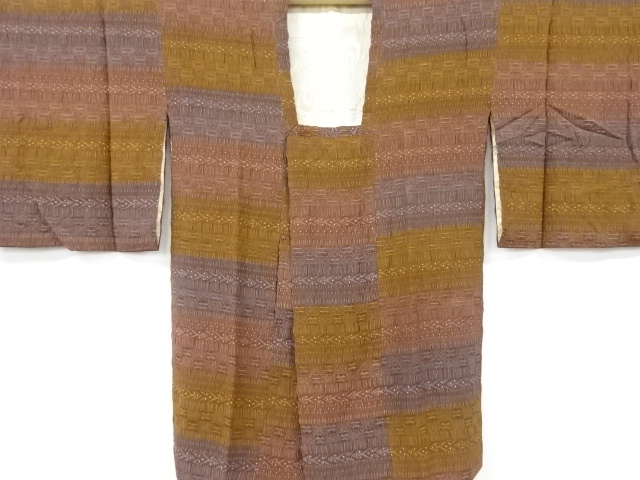 JAPANESE KIMONO / VINTAGE MICHIYUKI COAT / SILK / ABSTRACT